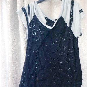 Torrid lace baseball tee